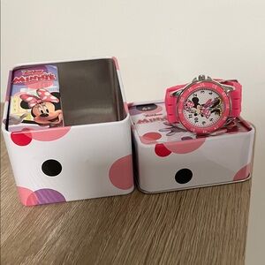 Disney Minnie Mouse Pink and White Kids Watch
